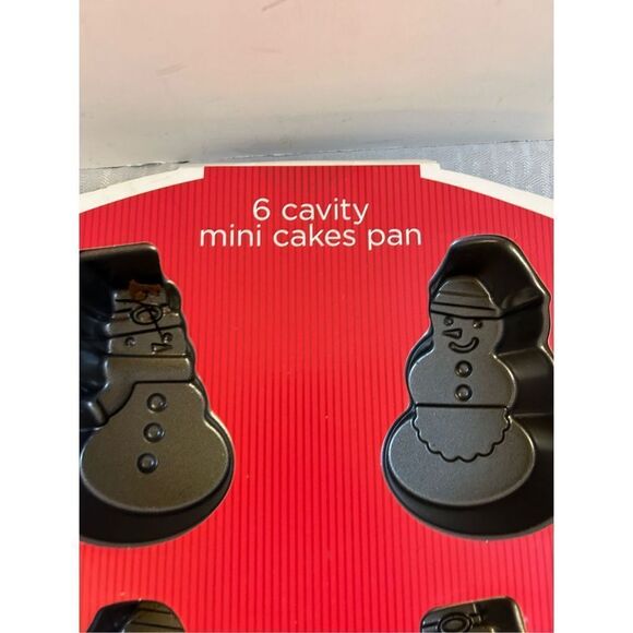 Wilton 2010 Snowman 6 mini Cavity Baking Pan 10 year Warranty NEW - Picture 4 of 5